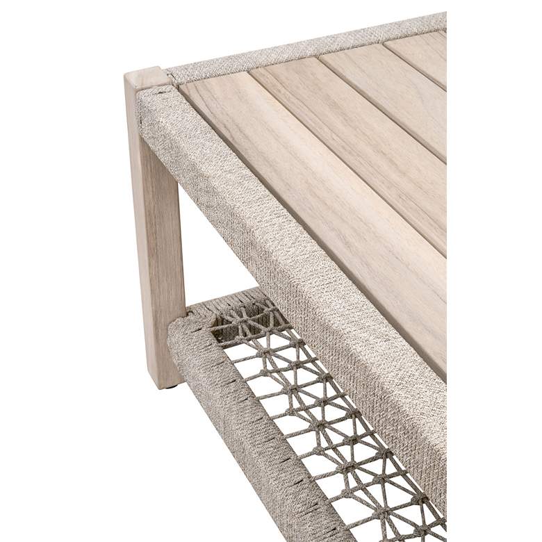Image 2 Wrap 56 1/4" Wide Gray Teak Wood Outdoor Coffee Table more views