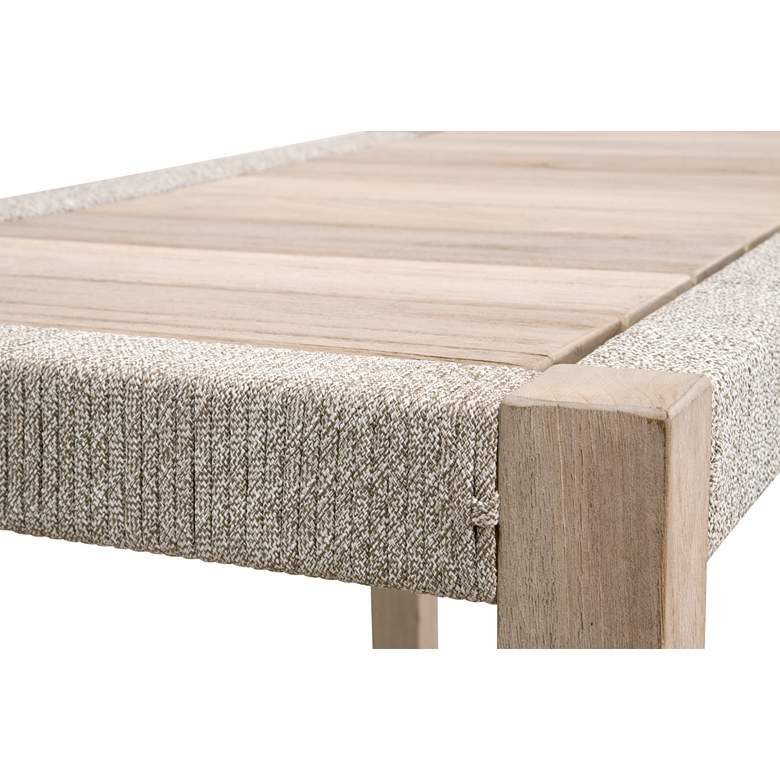 Image 2 Wrap 63 1/4 inchW Gray Teak Wood Outdoor Console Coffee Table more views