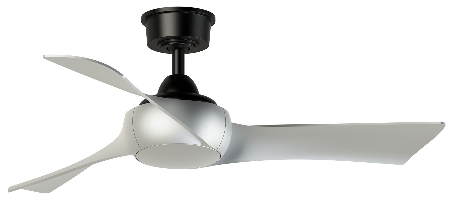 Wrap Custom 44 in In/Out Smart Fan - Black w/ Br. Nickel Blades