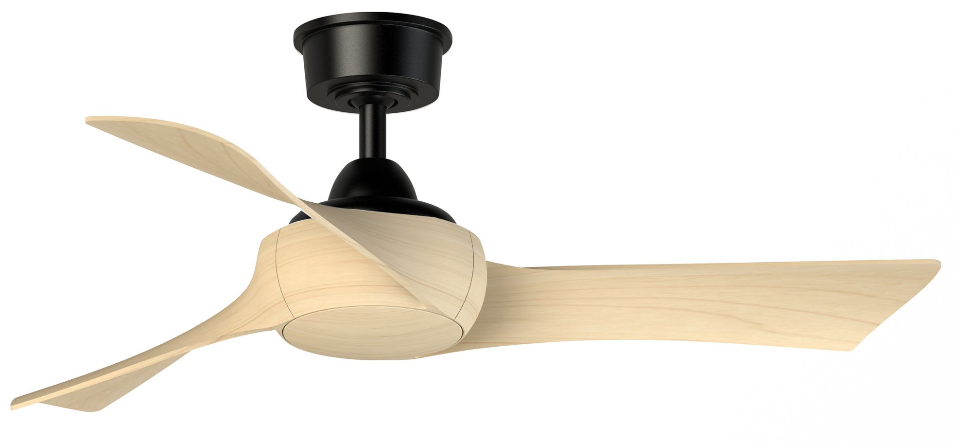 Wrap Custom 44 in In/Out Smart Fan - Black w/ Natural Blades