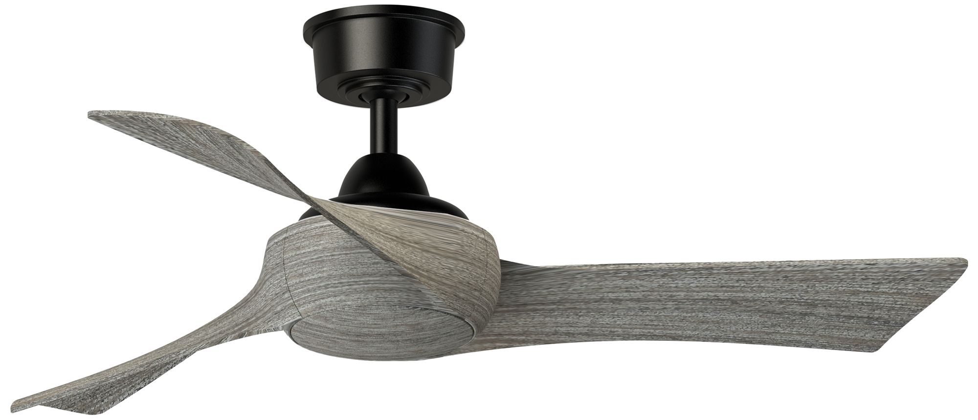 Wrap Custom 44 in In/Out Smart Fan - Black w/ Weathered Wood Blades