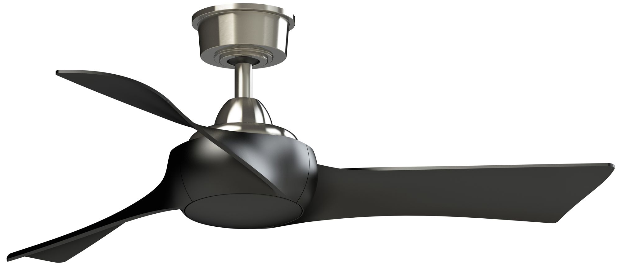 Wrap Custom 44 in In/Out Smart Fan - Br. Nickel w/ Black Blades