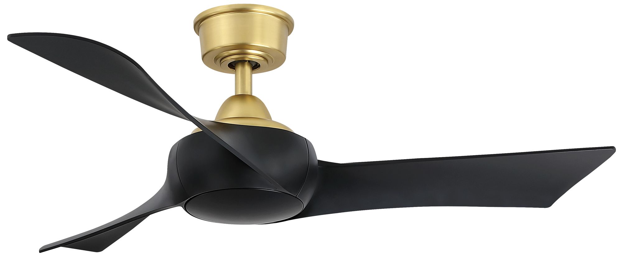 Wrap Custom 44 in In/Out Smart Fan - Br. Satin Brass w/ Black Blades