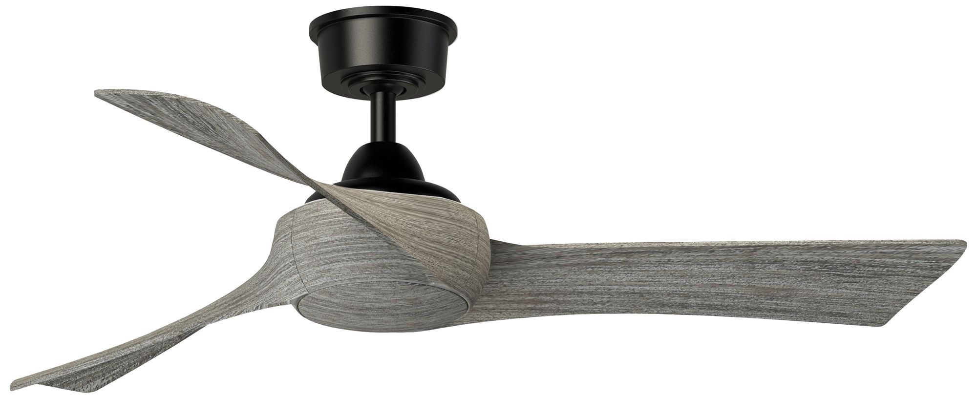 Wrap Custom 48 in In/Out Smart Fan - Black w/ Weathered Wood Blades