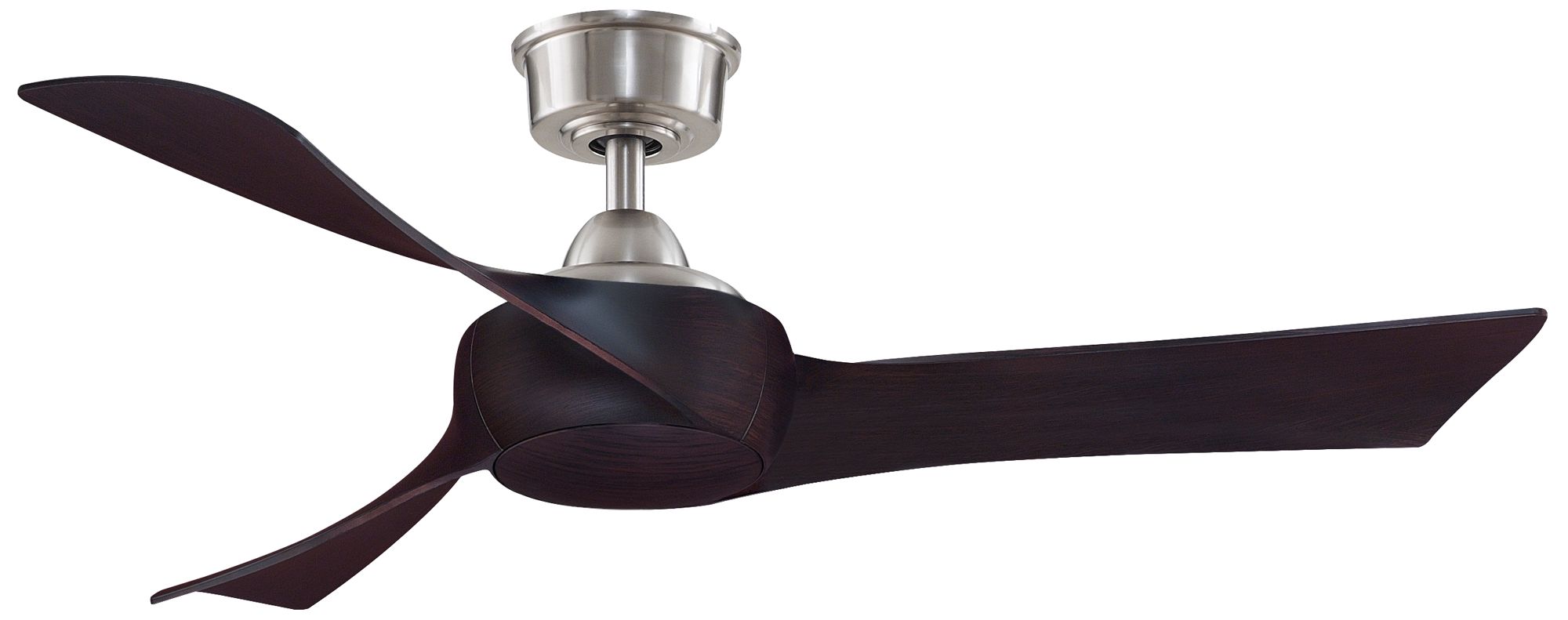 Wrap Custom 48 in In/Out Smart Fan - Br. Nickel w/ Dark Walnut Blades
