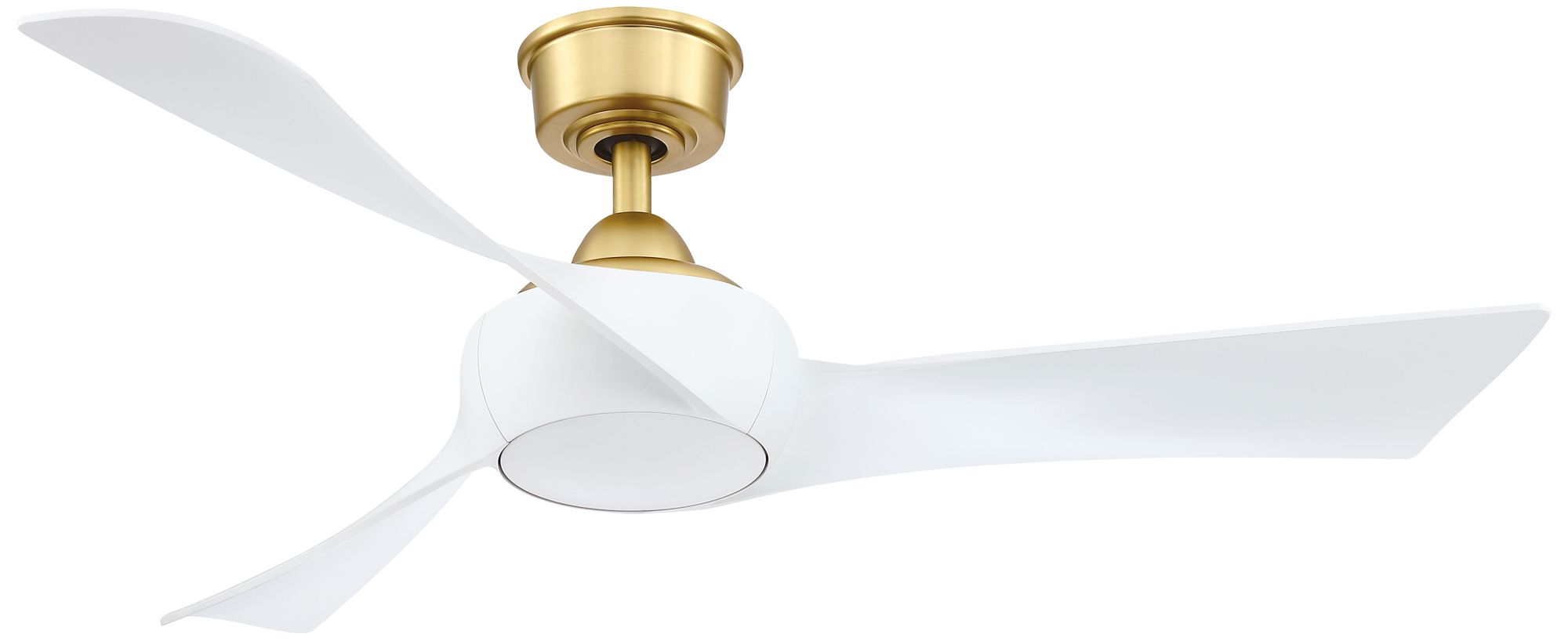 Wrap Custom 48 in In/Out Smart Fan - Br. Satin Brass w/ Matte White Blades