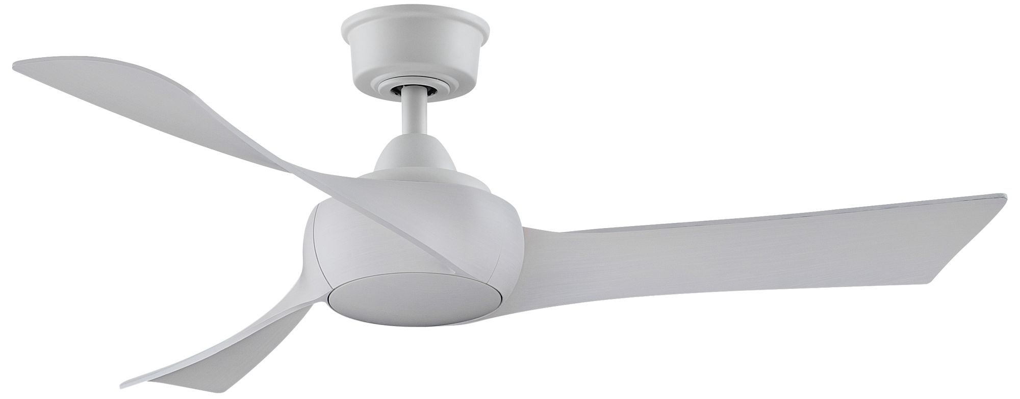 Wrap Custom 48 in In/Out Smart Fan - Matte White w/ White Washed Blades