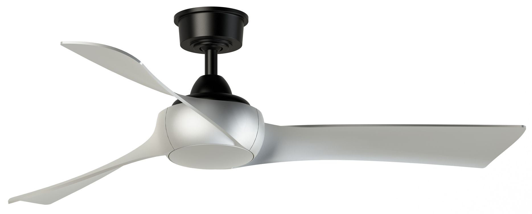 Wrap Custom 52 in In/Out Smart Fan - Black w/ Br. Nickel Blades