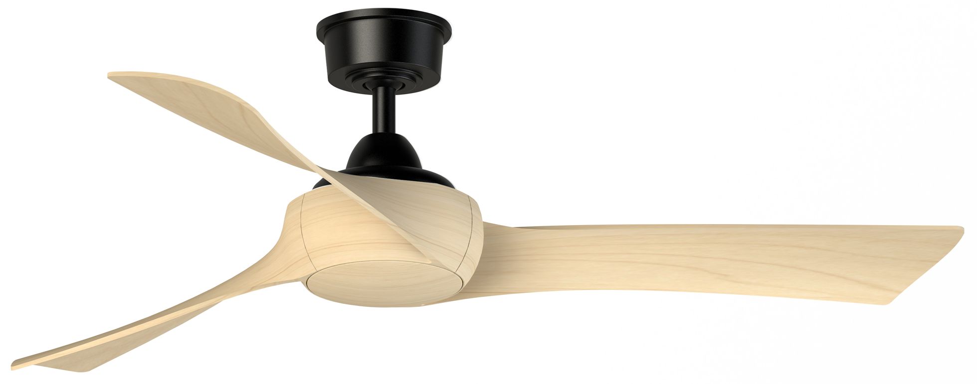 Wrap Custom 52 in In/Out Smart Fan - Black w/ Natural Blades