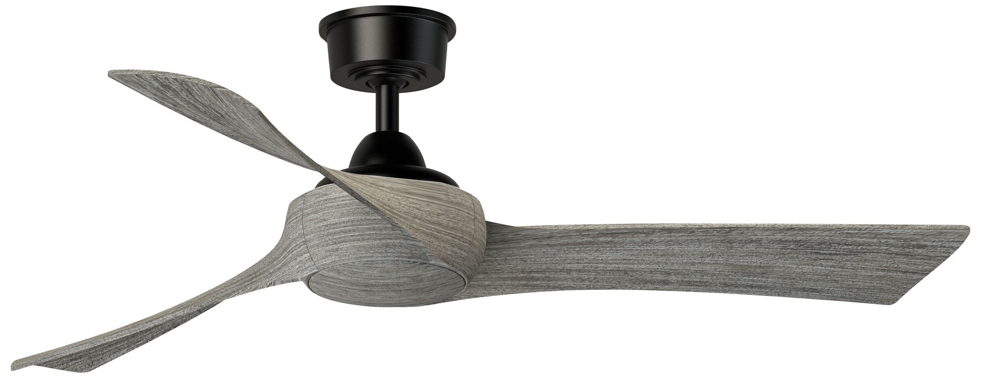 Wrap Custom 52 in In/Out Smart Fan - Black w/ Weathered Wood Blades
