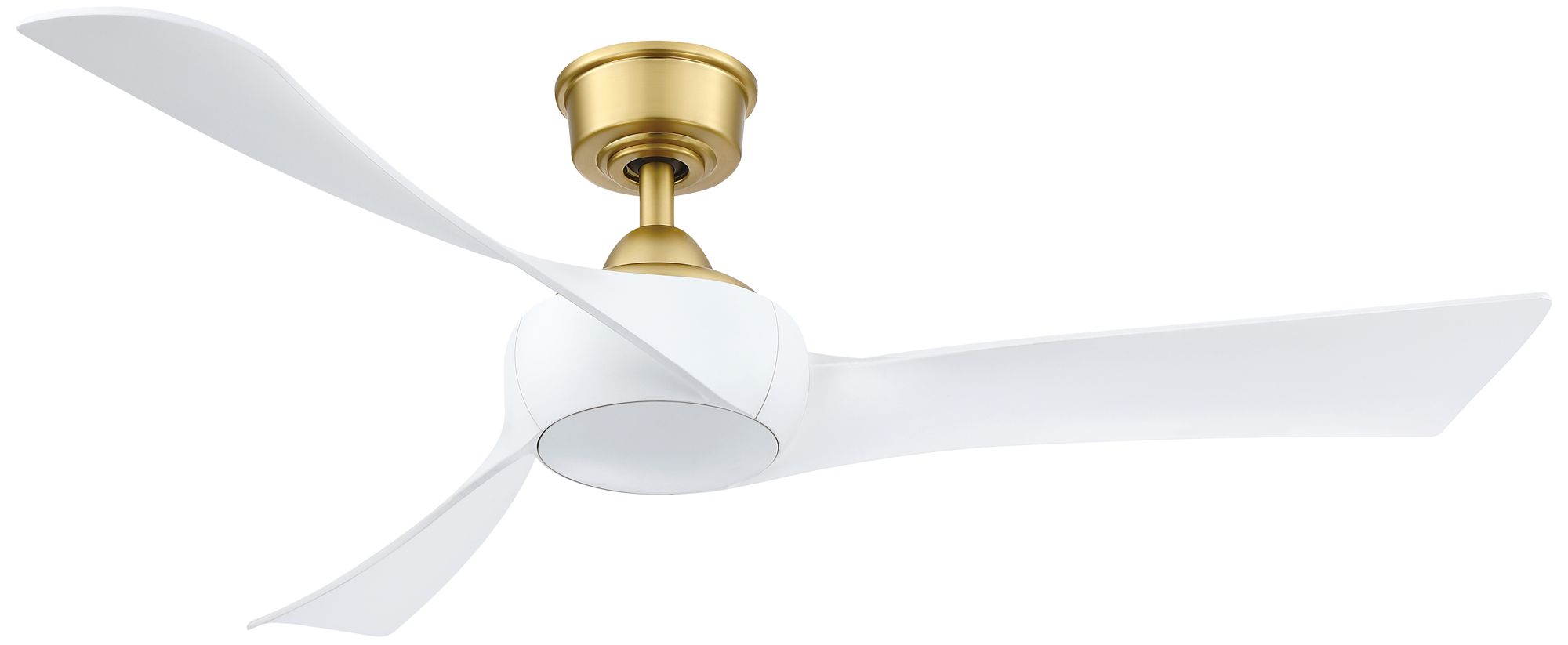 Wrap Custom 52 in In/Out Smart Fan - Br. Satin Brass w/ Matte White Blades