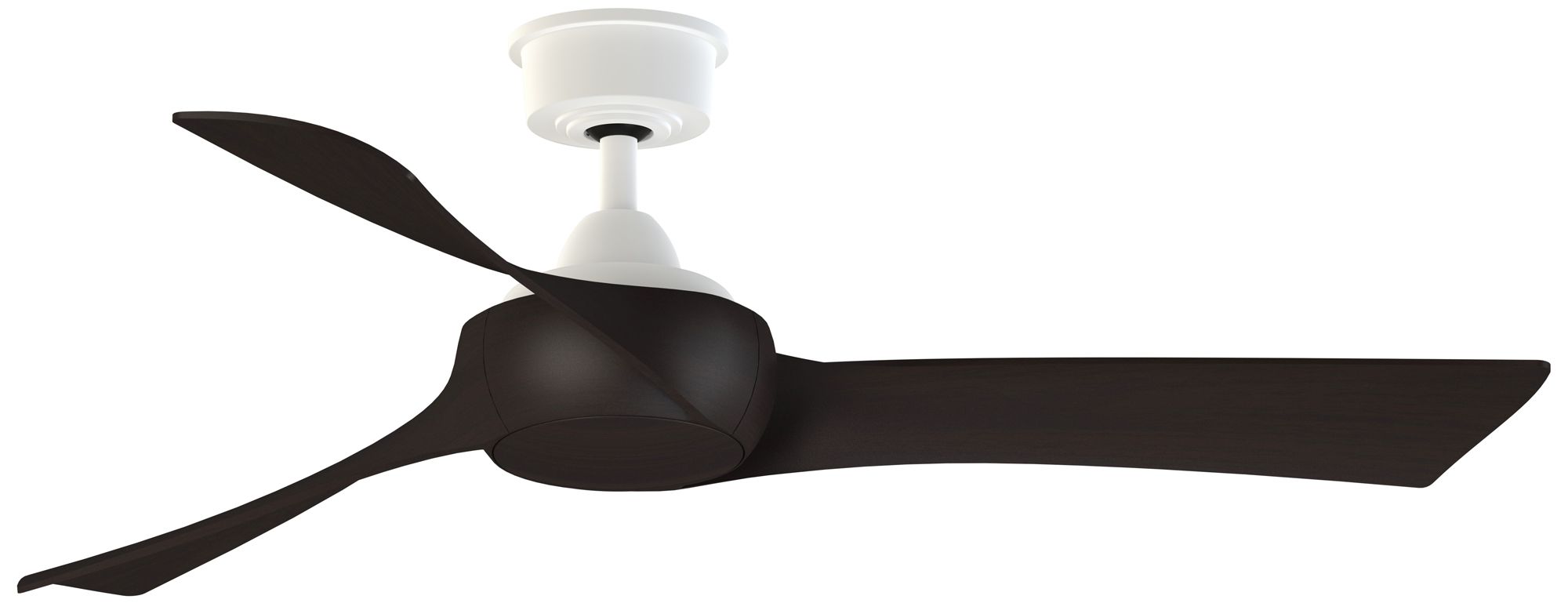 Wrap Custom 52 in In/Out Smart Fan - Matte White w/ Dark Walnut Blades