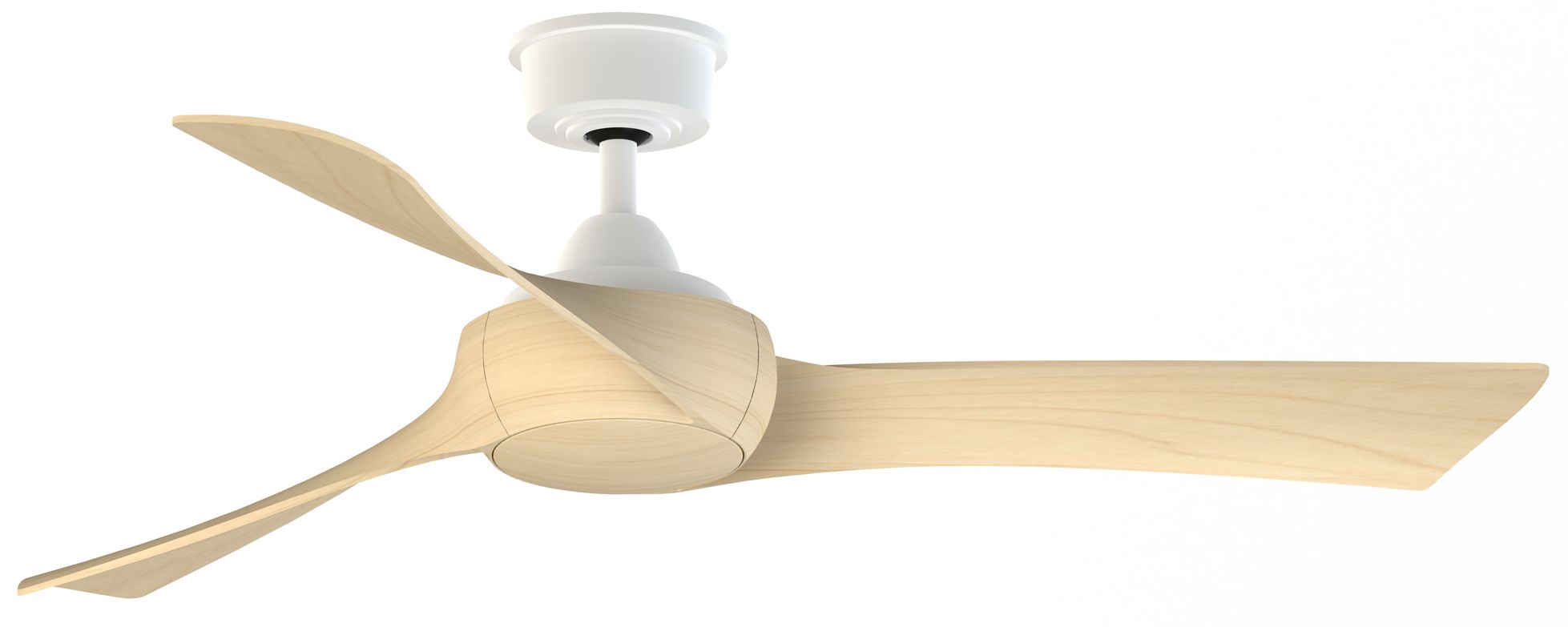 Wrap Custom 52 in In/Out Smart Fan - Matte White w/ Natural Blades