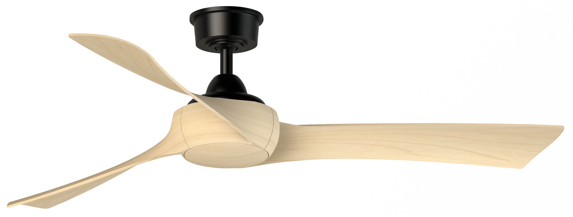 Wrap Custom 56 in In/Out Smart Fan - Black w/ Natural Blades