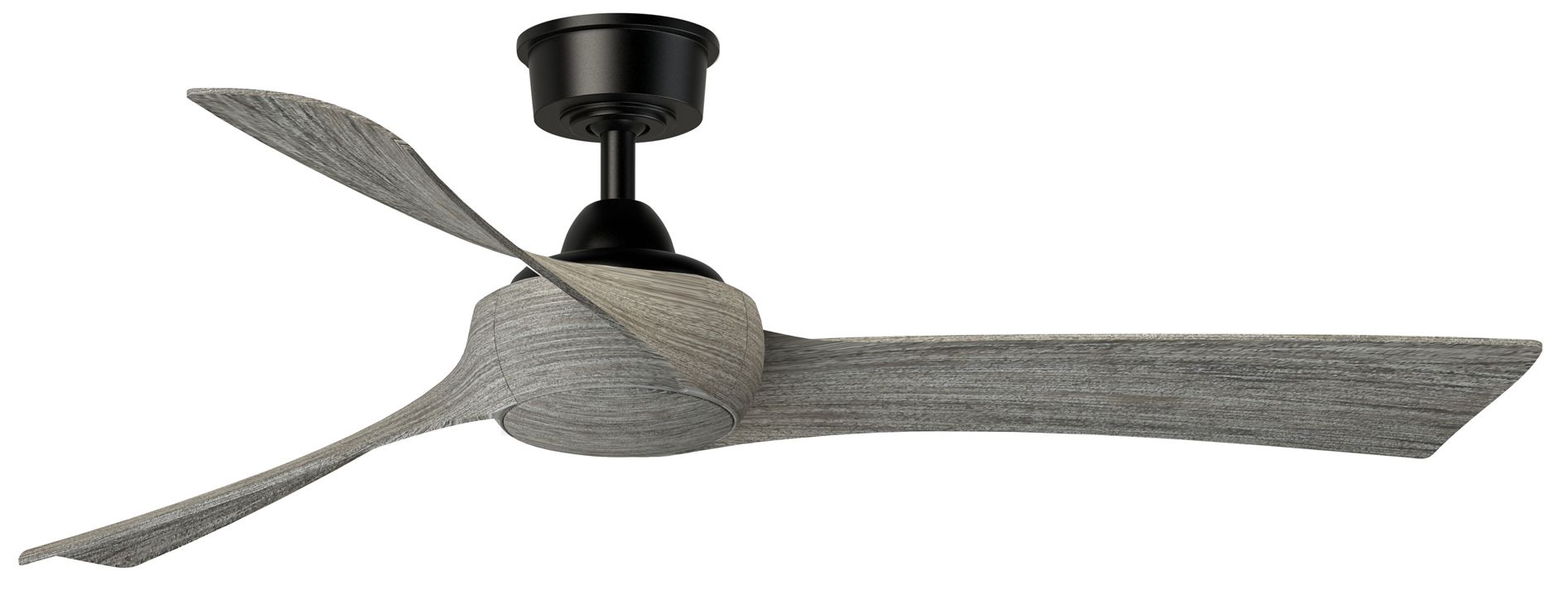 Wrap Custom 56 in In/Out Smart Fan - Black w/ Weathered Wood Blades