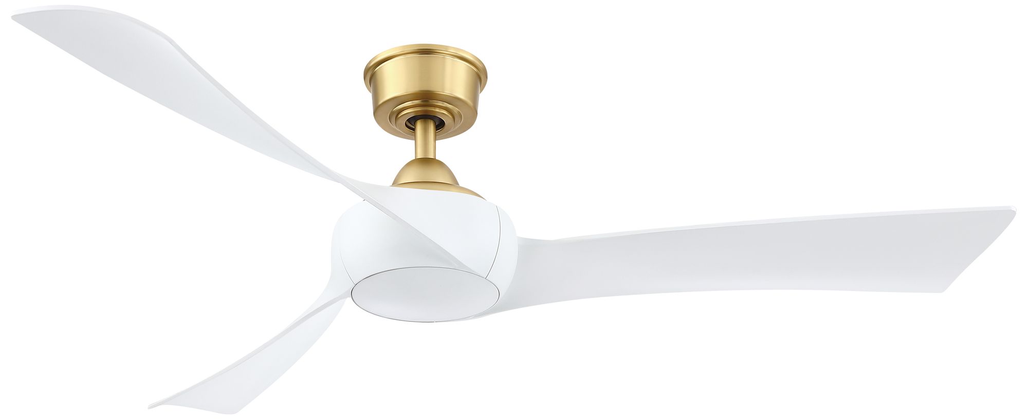 Wrap Custom 56 in In/Out Smart Fan - Br. Satin Brass w/ Matte White Blades