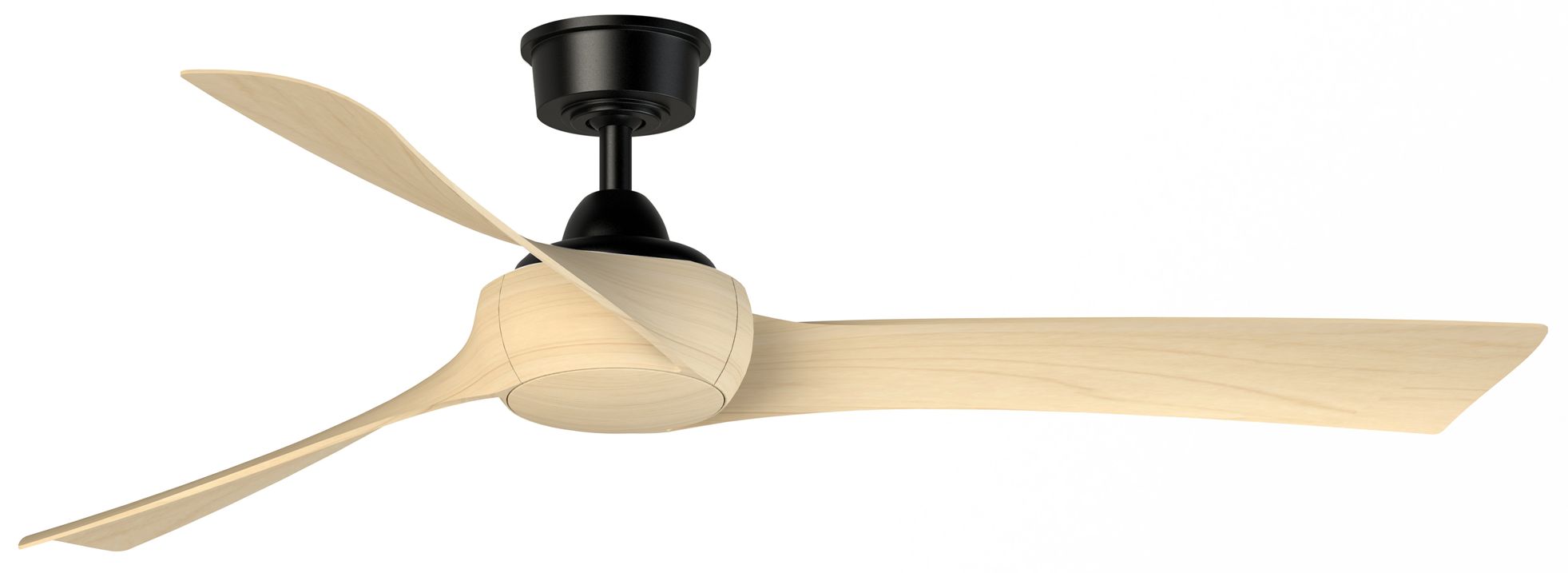 Wrap Custom 60 in In/Out Smart Fan - Black w/ Natural Blades