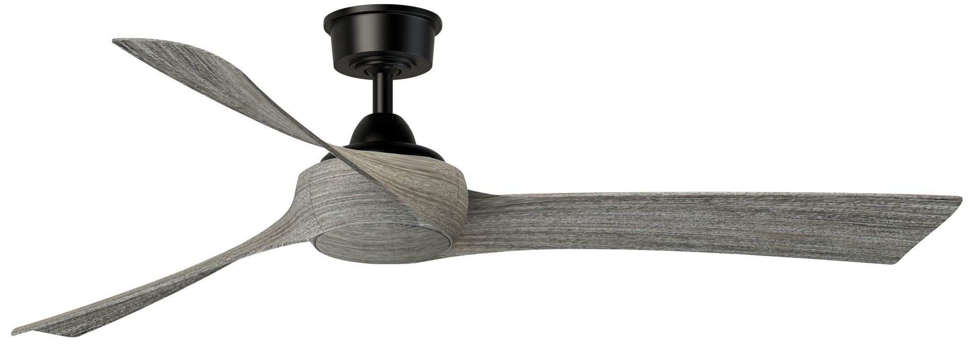 Wrap Custom 60 in In/Out Smart Fan - Black w/ Weathered Wood Blades