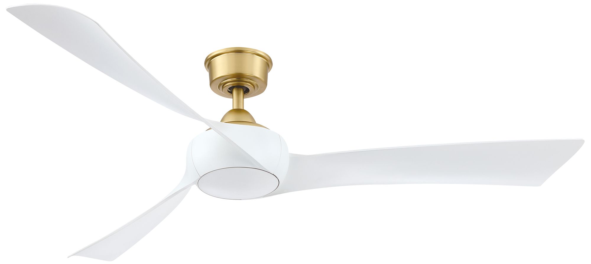 Wrap Custom 60 in In/Out Smart Fan - Br. Satin Brass w/ Matte White Blades
