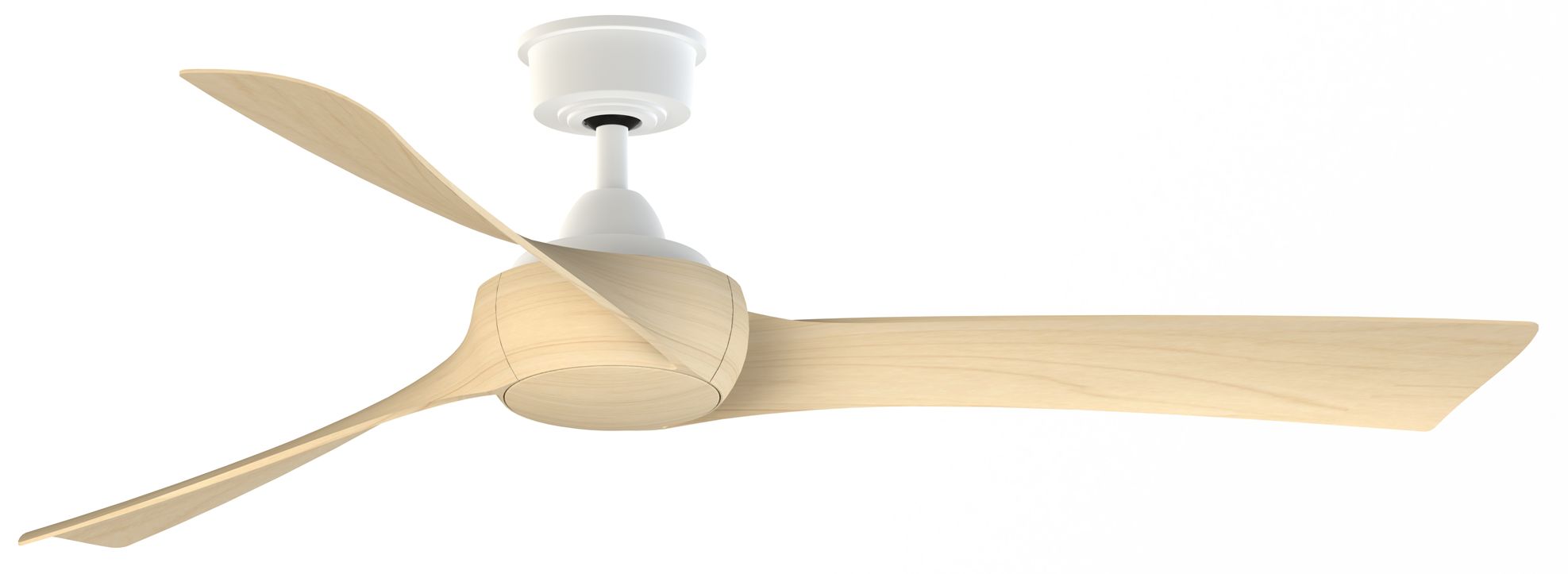 Wrap Custom 60 in In/Out Smart Fan - Matte White w/ Natural Blades