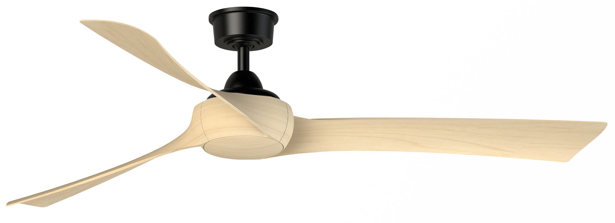 Wrap Custom 64 in In/Out Smart Fan - Black w/ Natural Blades