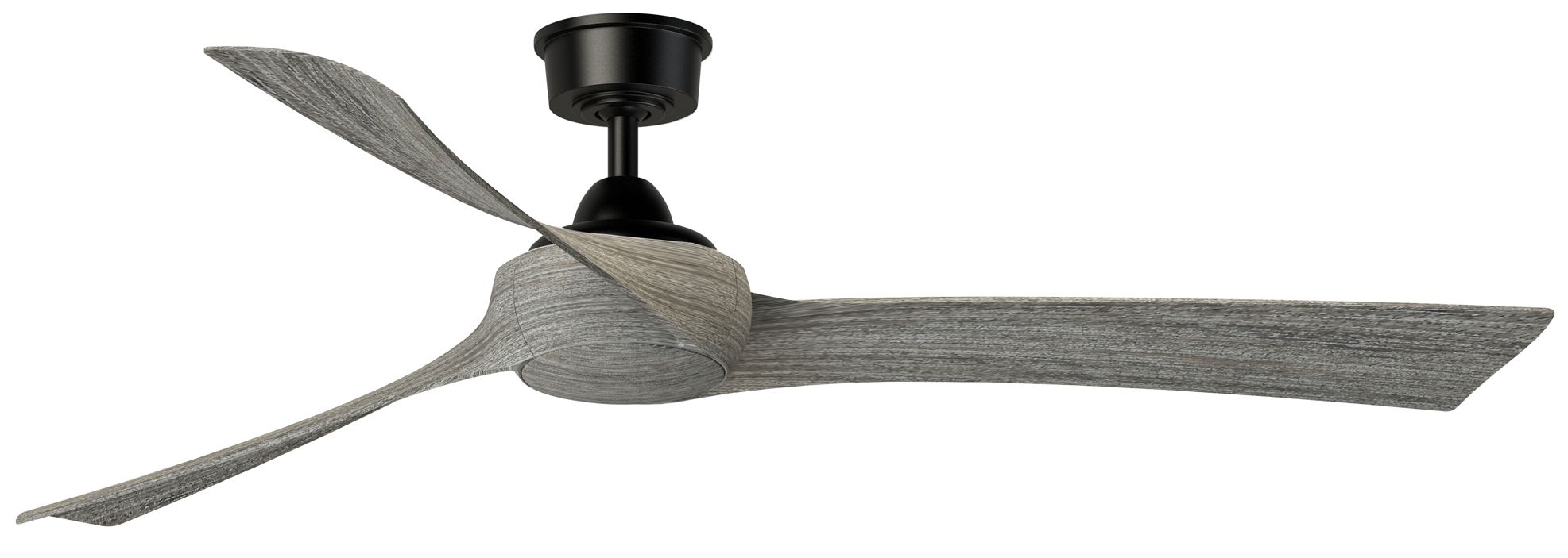 Wrap Custom 64 in In/Out Smart Fan - Black w/ Weathered Wood Blades