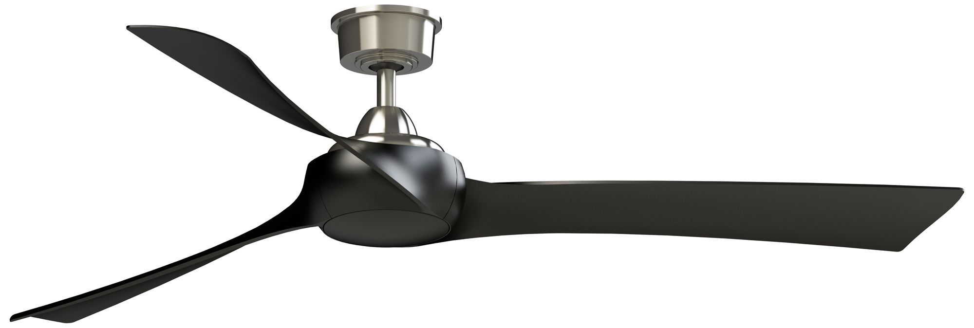 Wrap Custom 64 in In/Out Smart Fan - Br. Nickel w/ Black Blades
