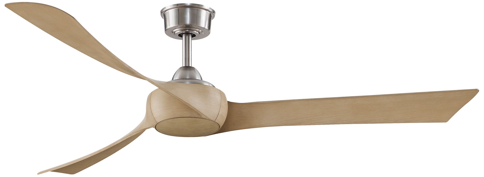 Wrap Custom 64 in In/Out Smart Fan - Br. Nickel w/ Natural Blades