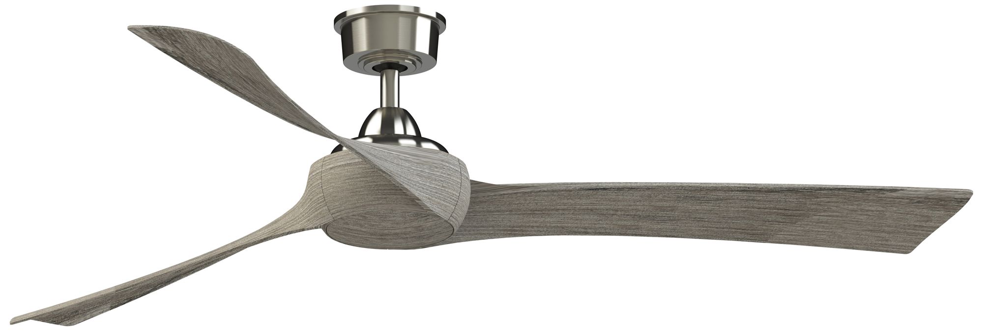Wrap Custom 64 in In/Out Smart Fan - Br. Nickel w/ Weathered Wood Blades