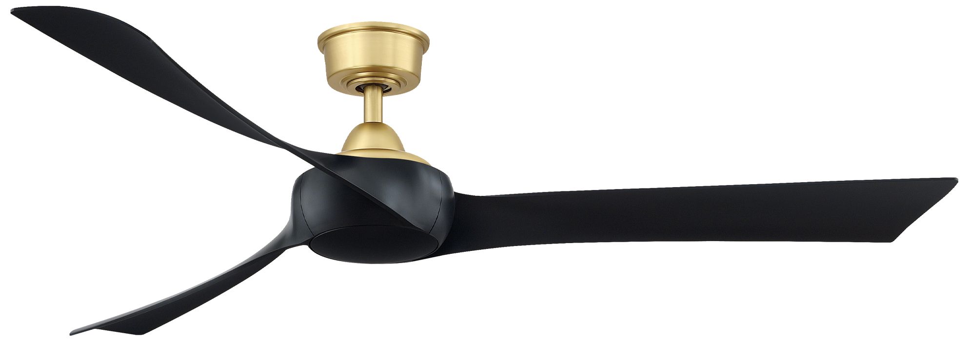 Wrap Custom 64 in In/Out Smart Fan - Br. Satin Brass w/ Black Blades