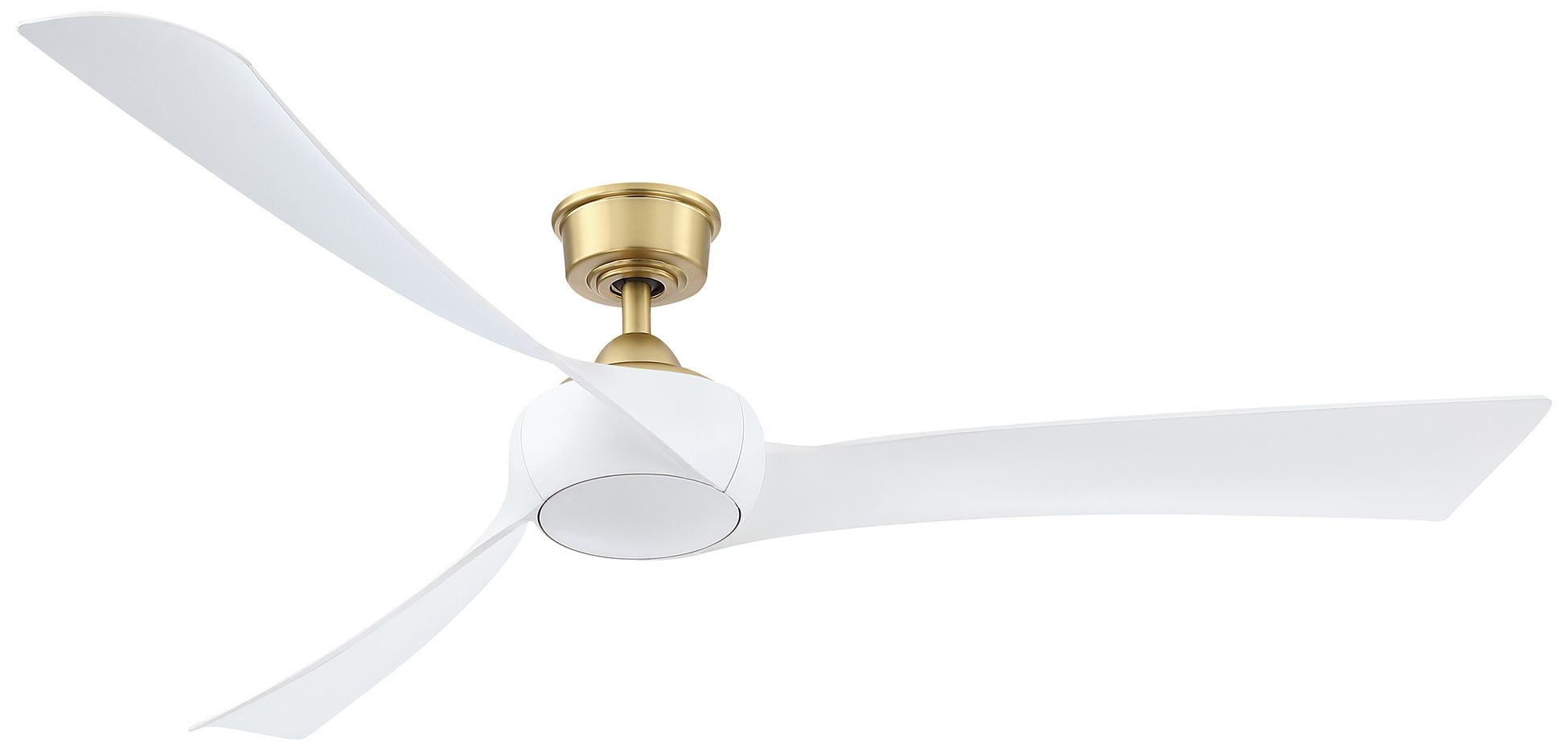 Wrap Custom 64 in In/Out Smart Fan - Br. Satin Brass w/ Matte White Blades