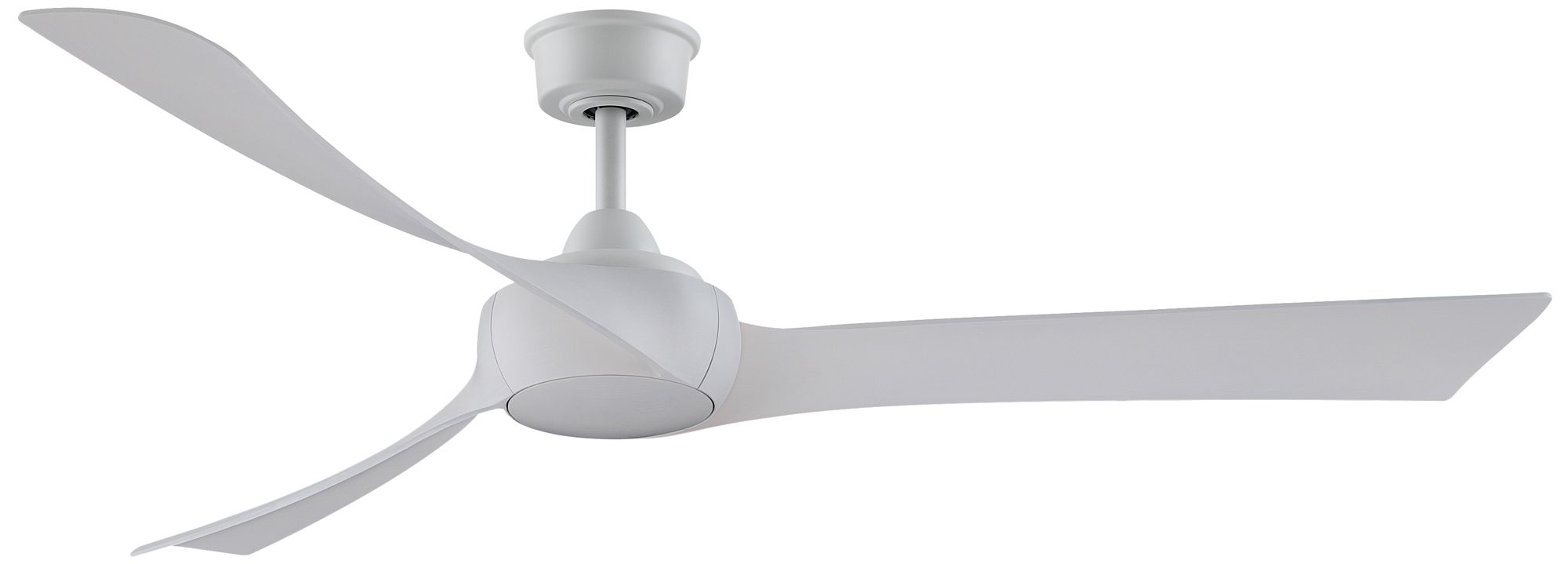 Wrap Custom 64 in In/Out Smart Fan - Matte White w/ White Washed Blades