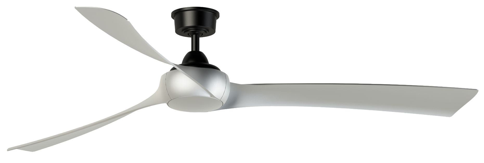 Wrap Custom 72 in In/Out Smart Fan - Black w/ Br. Nickel Blades