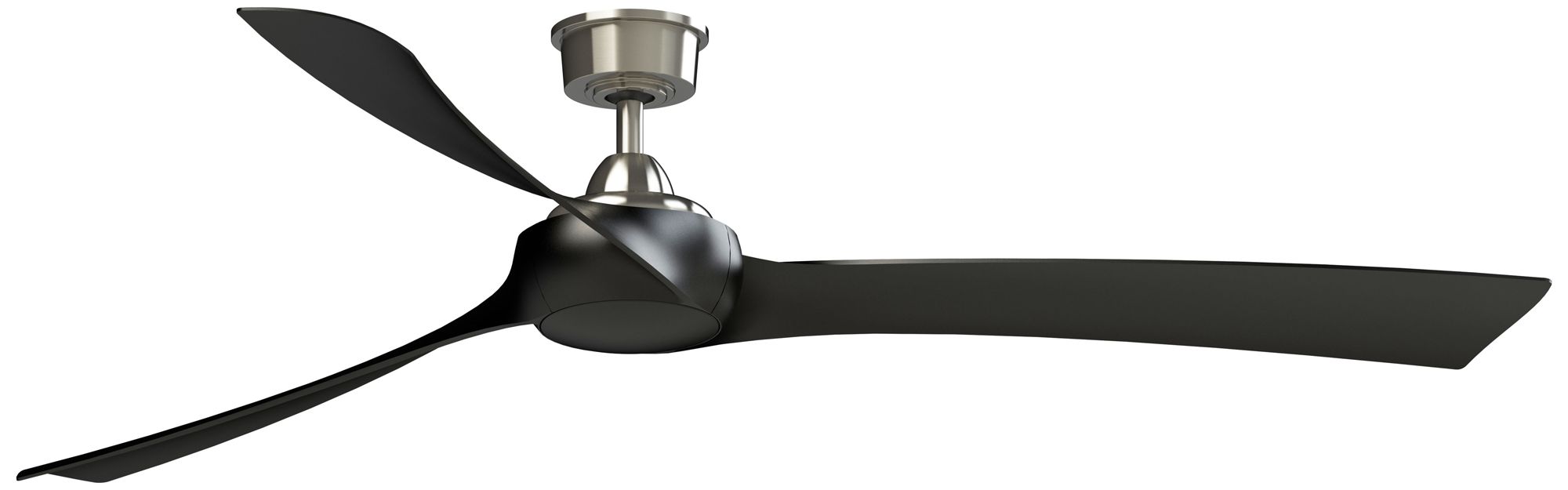 Wrap Custom 72 in In/Out Smart Fan - Br. Nickel w/ Black Blades