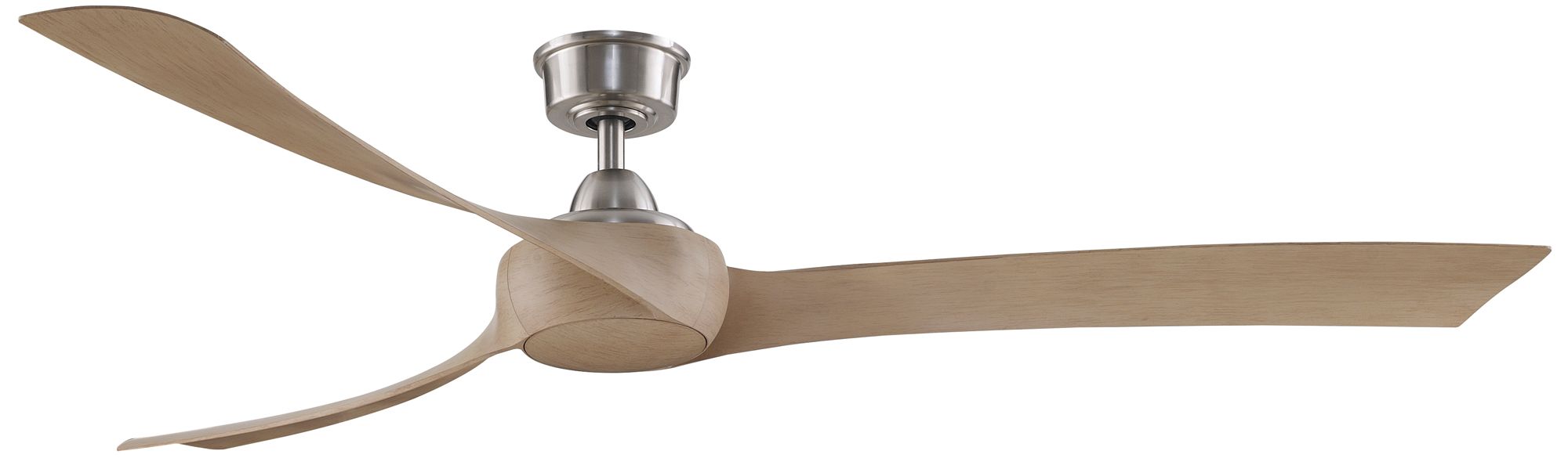 Wrap Custom 72 in In/Out Smart Fan - Br. Nickel w/ Natural Blades