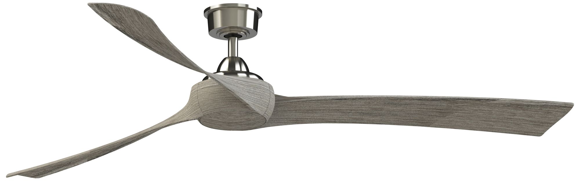 Wrap Custom 72 in In/Out Smart Fan - Br. Nickel w/ Weathered Wood Blades