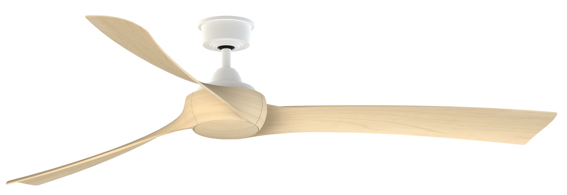 Wrap Custom 72 in In/Out Smart Fan - Matte White w/ Natural Blades