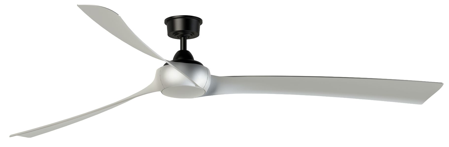 Wrap Custom 84 in In/Out Smart Fan - Black w/ Br. Nickel Blades
