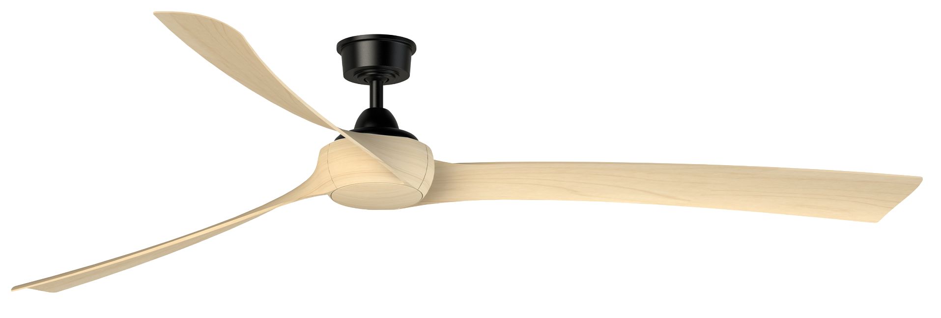 Wrap Custom 84 in In/Out Smart Fan - Black w/ Natural Blades