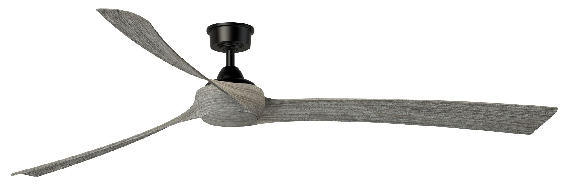 Wrap Custom 84 in In/Out Smart Fan - Black w/ Weathered Wood Blades