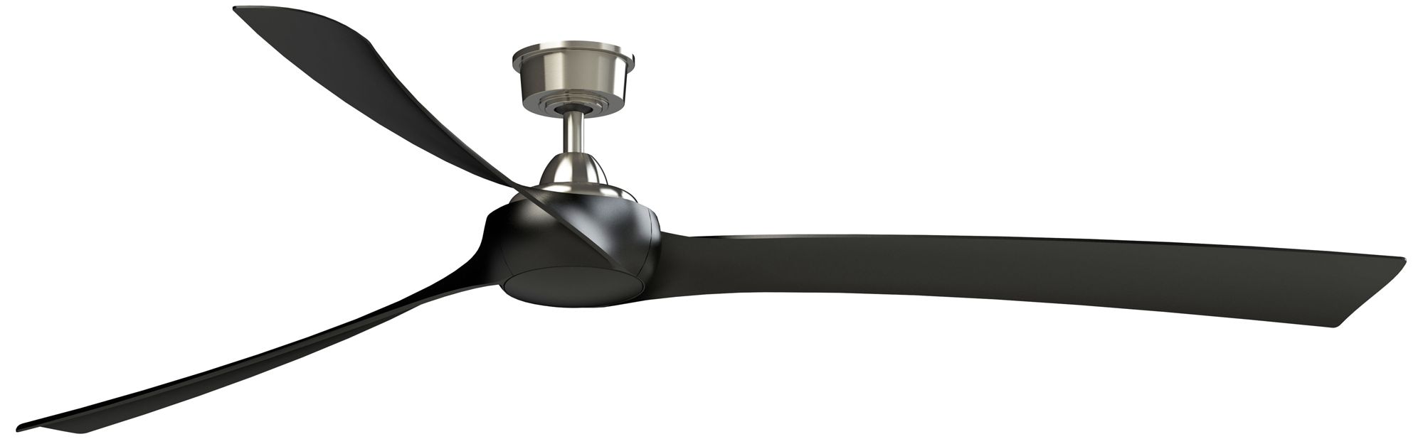 Wrap Custom 84 in In/Out Smart Fan - Br. Nickel w/ Black Blades