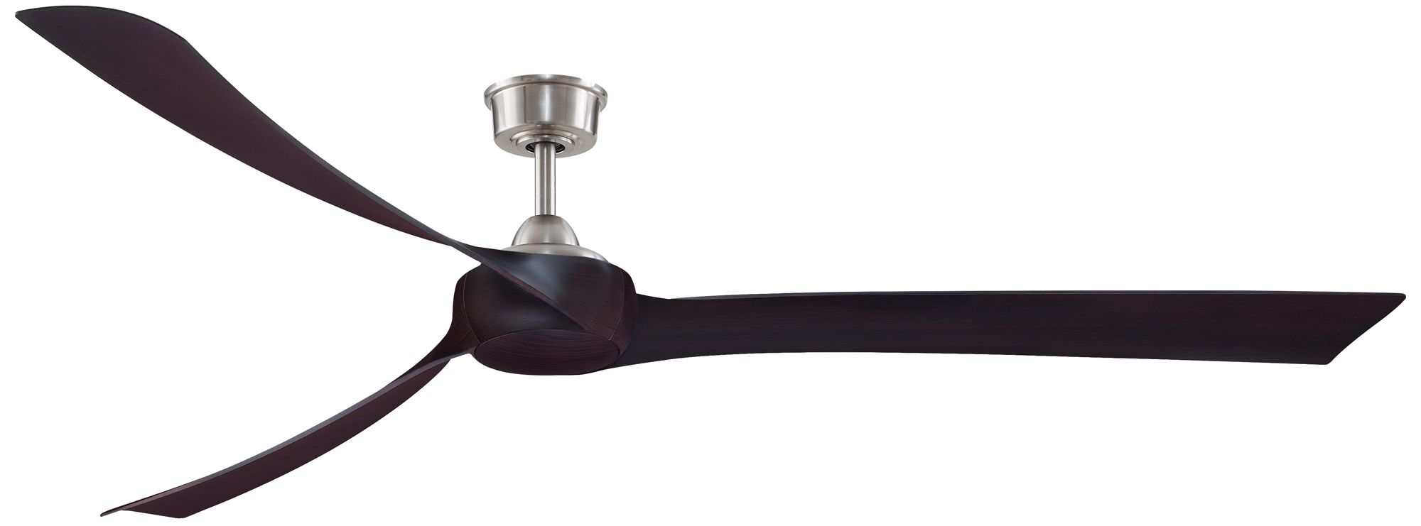 Wrap Custom 84 in In/Out Smart Fan - Br. Nickel w/ Dark Walnut Blades