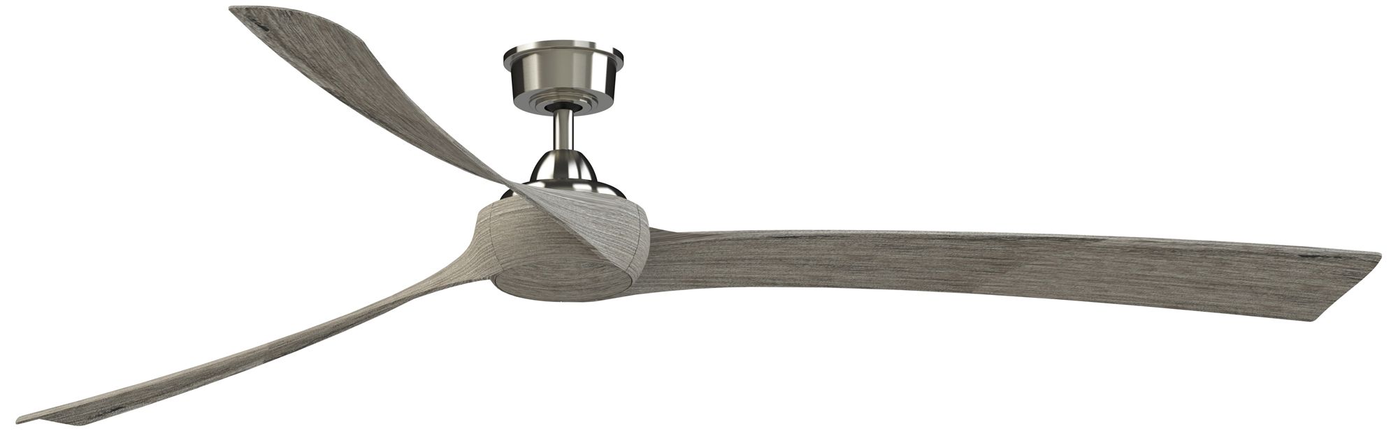 Wrap Custom 84 in In/Out Smart Fan - Br. Nickel w/ Weathered Wood Blades