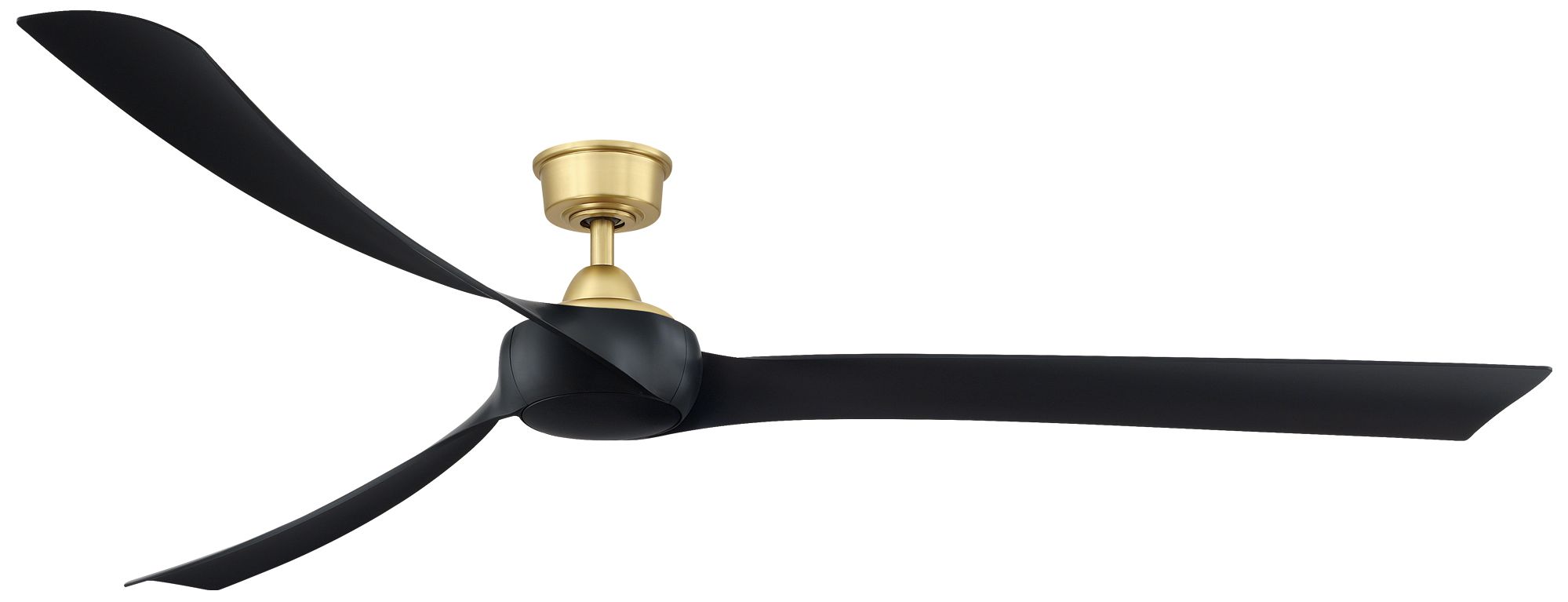 Wrap Custom 84 in In/Out Smart Fan - Br. Satin Brass w/ Black Blades