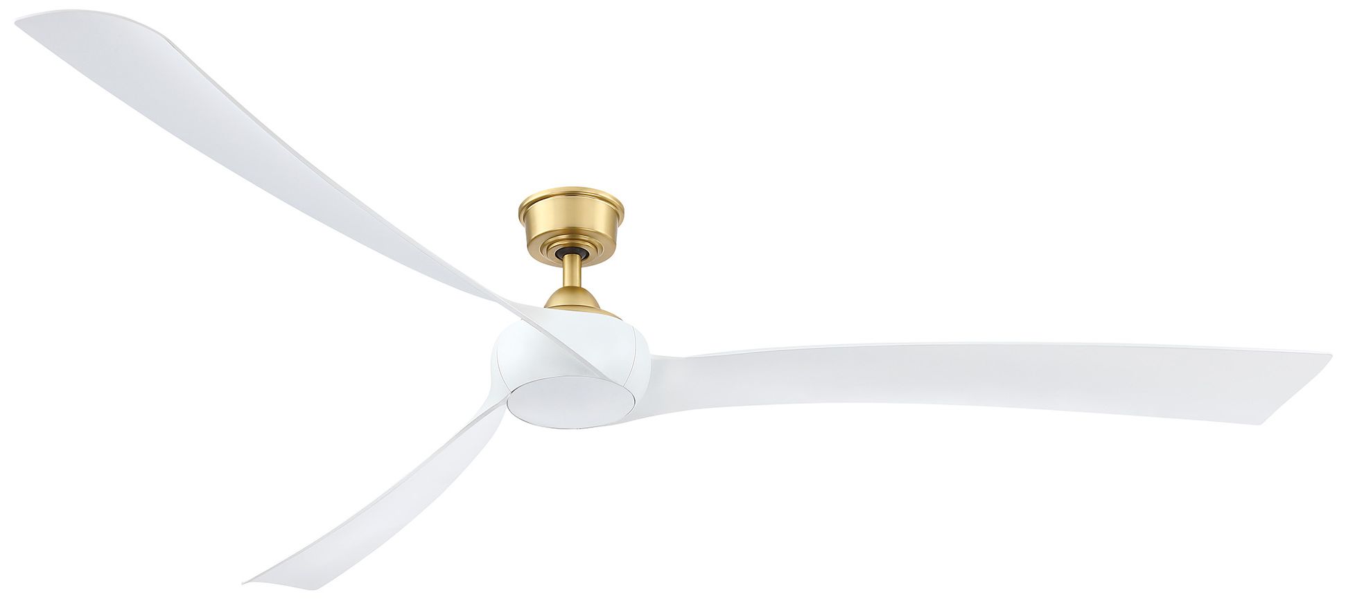 Wrap Custom 84 in In/Out Smart Fan - Br. Satin Brass w/ Matte White Blades