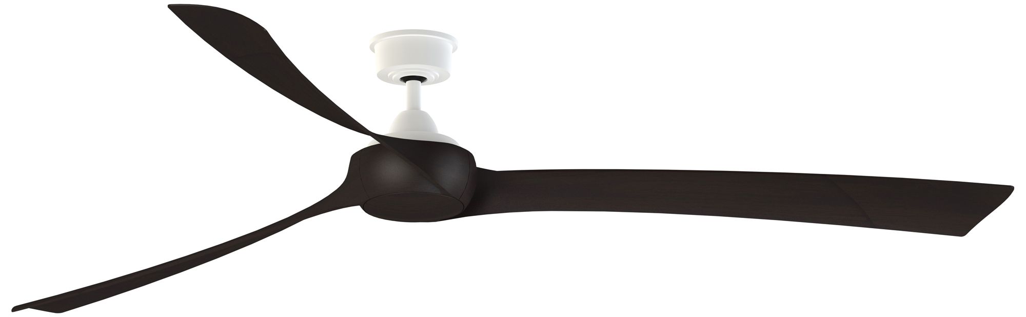 Wrap Custom 84 in In/Out Smart Fan - Matte White w/ Dark Walnut Blades
