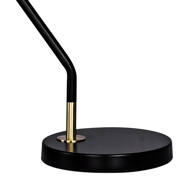 Image 5 Wrapped Brown Leather and Black Metal Modern Adjustable Desk Lamp more views