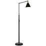 Wray Black and Antique Brass Adjustable Floor Lamp