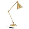 Wray Warm Antique Gold Modern Luxe Adjustable USB Desk Lamp