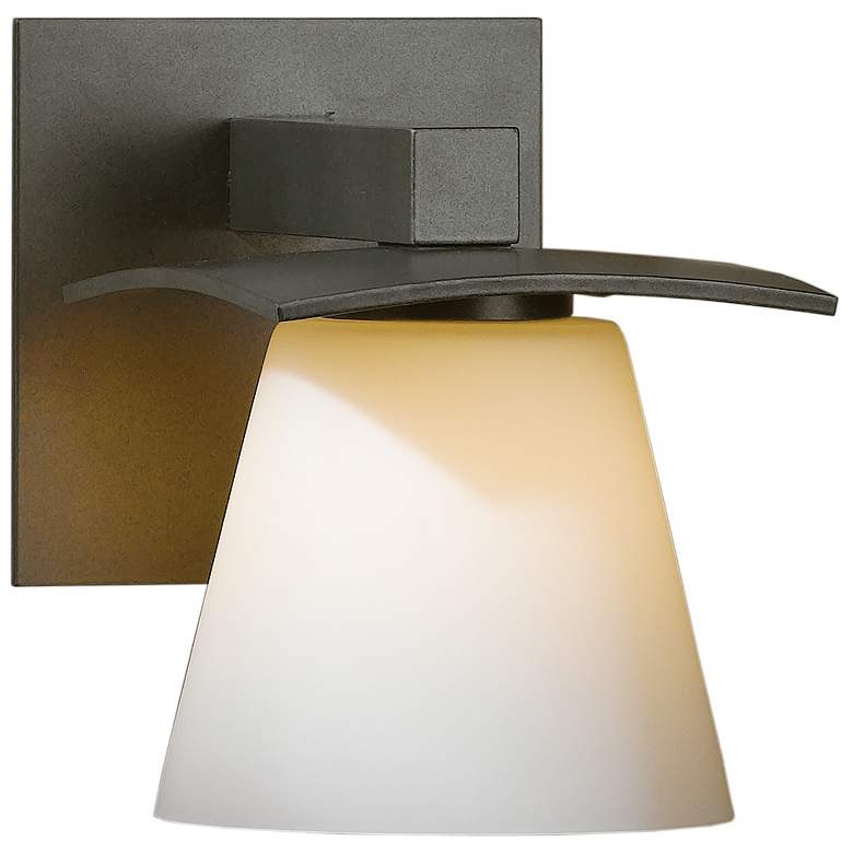 Image 1 Wren 1 Light Sconce - Dark Smoke Finish - Opal Glass